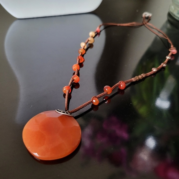 Silpada Orange "Moroccan Sunset" Necklace 18" - Picture 5 of 6